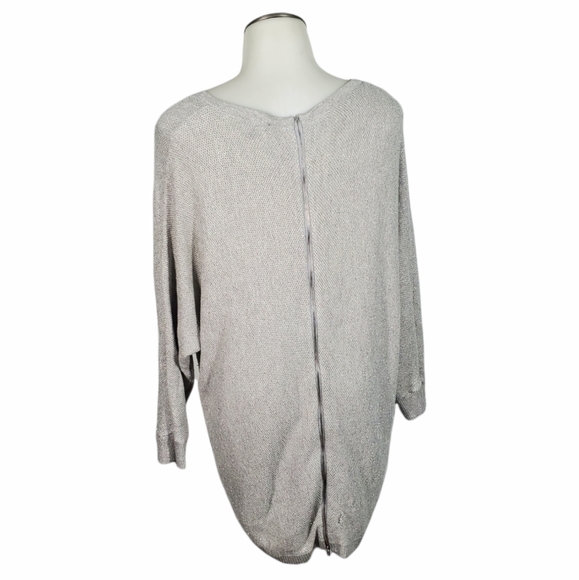 EXPRESS Oversized Sweater Sparkly Zippered Back - Picture 4 of 8